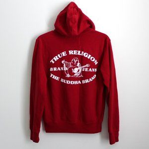 True Religion Buddha LS Zip Up Fleece Hoodie Red Long sleeve